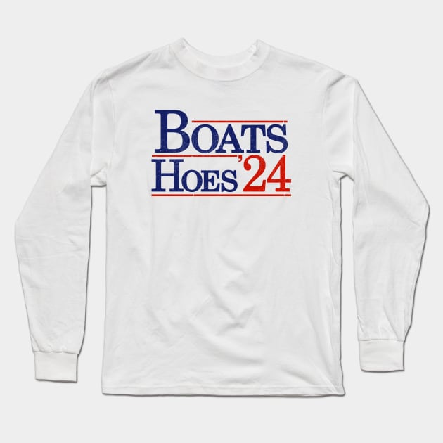 Boats and Hoes 24 Long Sleeve T-Shirt by Riel